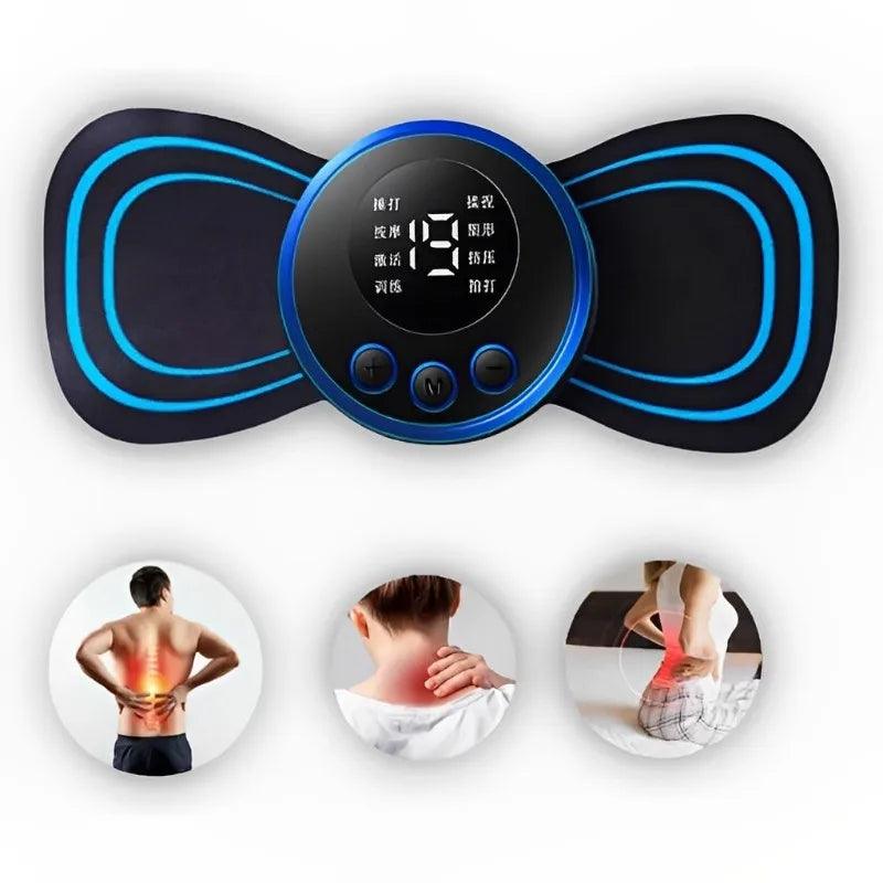 Mini massageador elétrico portátil de estimulação de pescoço e corpo, EMS para alívio da dor muscular cervical - Web Shop