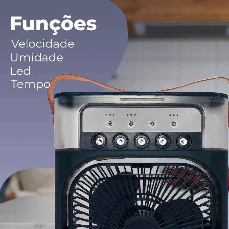 Mini ventilador de ar condicionado, umidificador, filtro de ar, reservatório de gelo e água USB - Web Shop