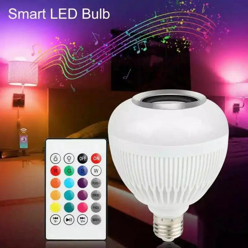 Lâmpada Bluetooth, Led Colorido, Com Controle Remoto 12W Rgb